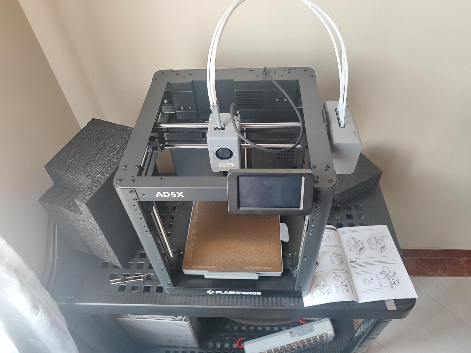 Flashforge AD5X Multicolor 3D Printer, 600mm/s High-Speed 3D Printer with 300˚C Nozzle, Auto Leveling and PEI Flexible Plate, 220x220x220mm customer photo 1