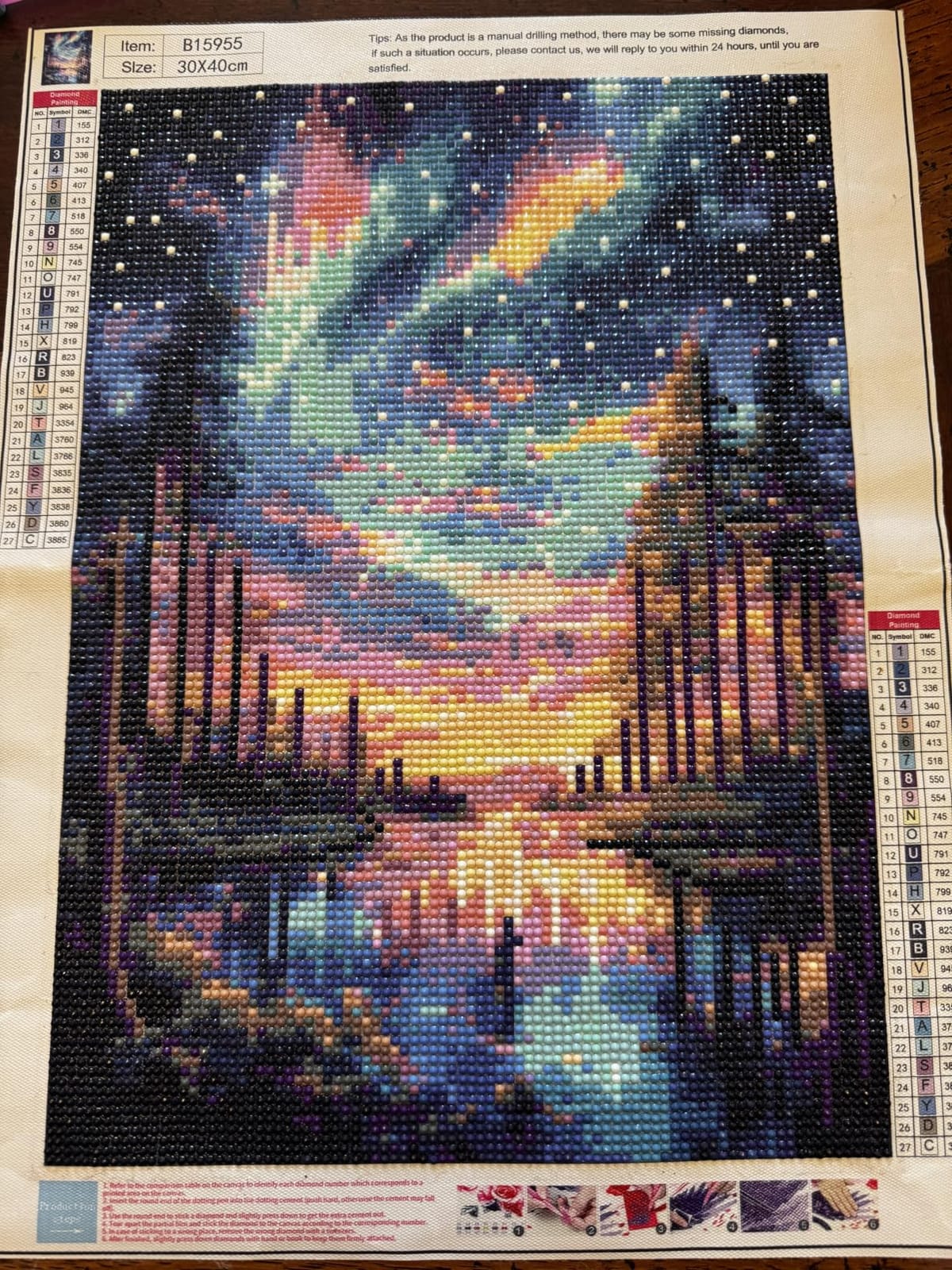 Diamond Art Kits for Adults, Starry Sky DIY Diamond Painting for Beginners customer photo 1