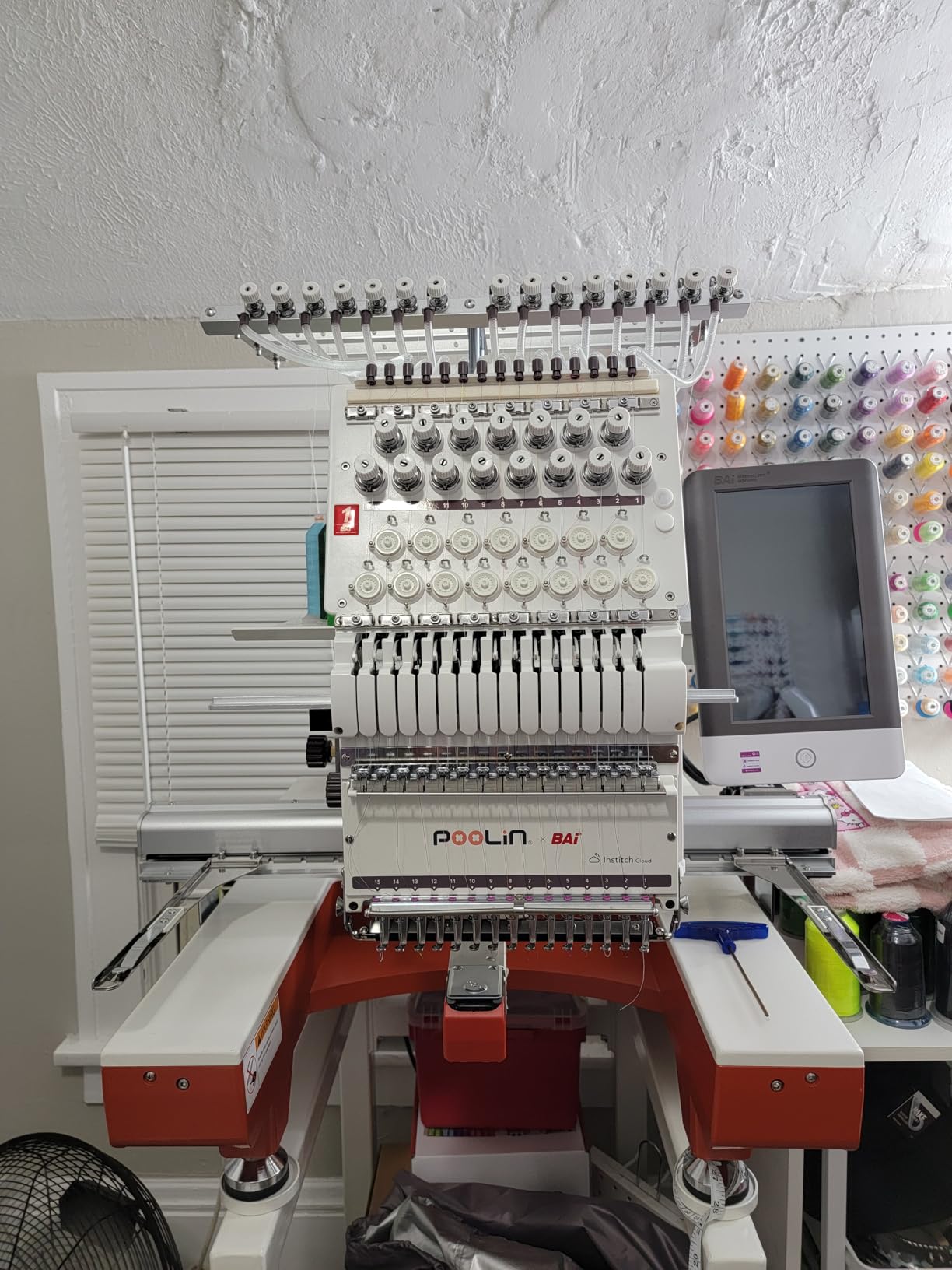 Poolin 15 Needle Commercial Embroidery Machine, 20