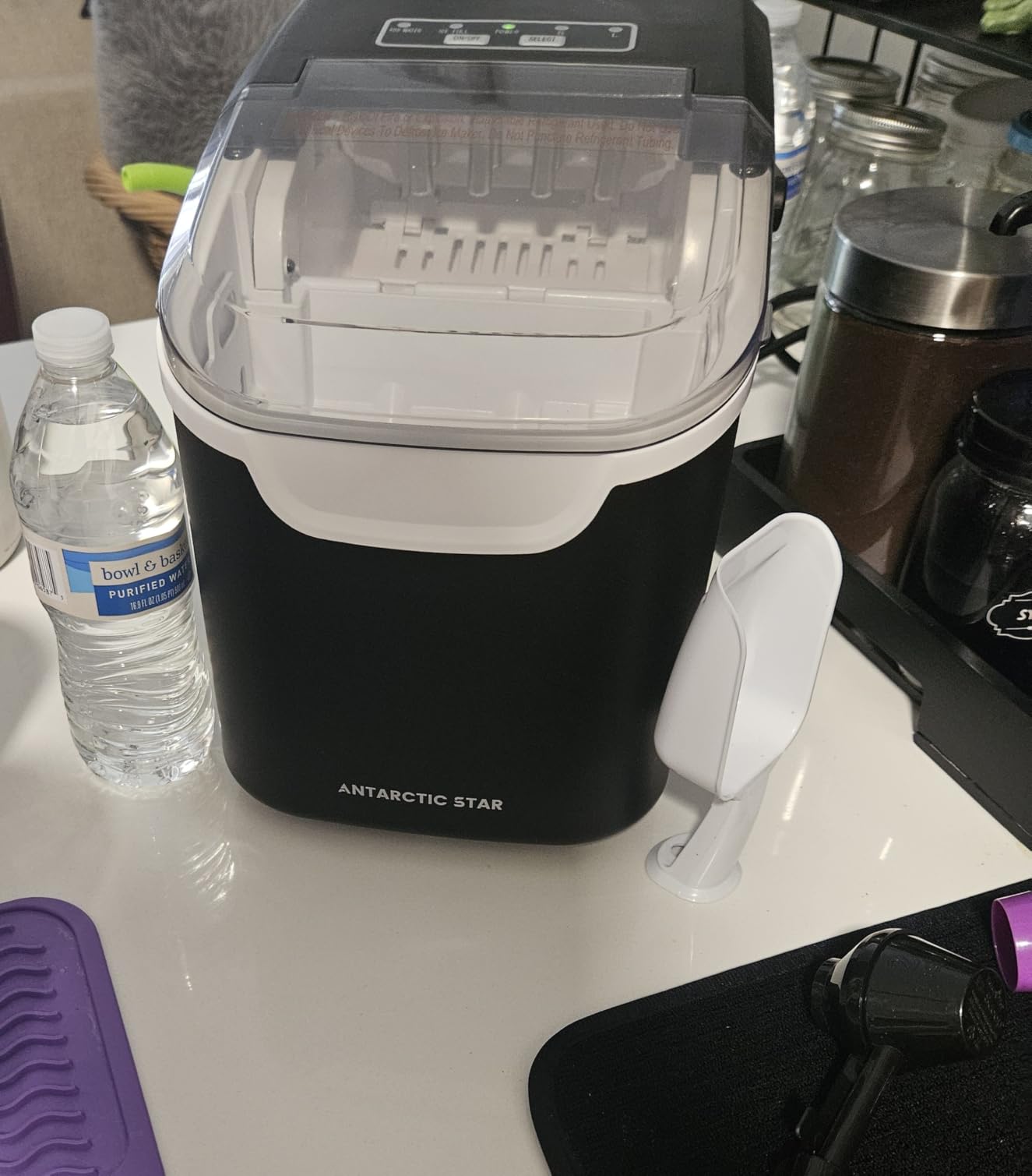 Antarctic Star Countertop Ice Maker Machine, 26Lbs/Day Fastest 6‑Min Ice customer photo 1