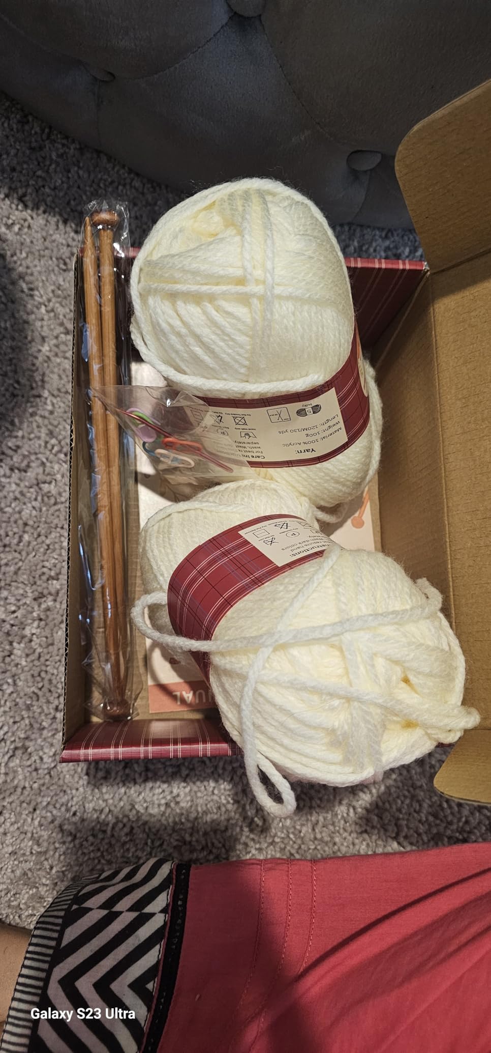 MaconGoods Grandma's Knitting Kit - Complete Knitting Kit for Beginners - Includes Beginner Yarn, Bamboo Needles, Video Tutorial, and Written Guide & More - Easy Learn to Knit Kit customer photo 2