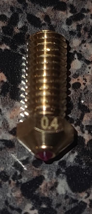 Ruby Nozzle 0.6mm for QIDI Q1-Pro/X-Max3 / X-Smart3 / X-Plus3 3D Printer, Hardened & Abrasion Resistant, Nickel Plated Copper customer photo 1