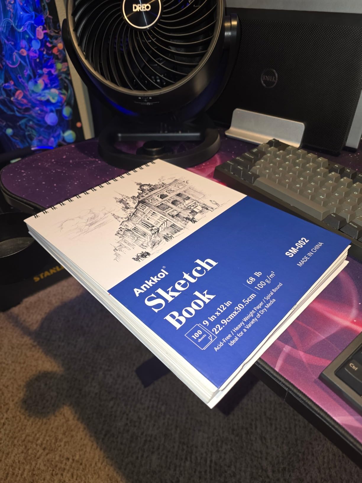 Ankkol Sketch Book 9x12, Top Spiral Bound Sketchbook,100 Sheets_68lb/100gsm customer photo 1