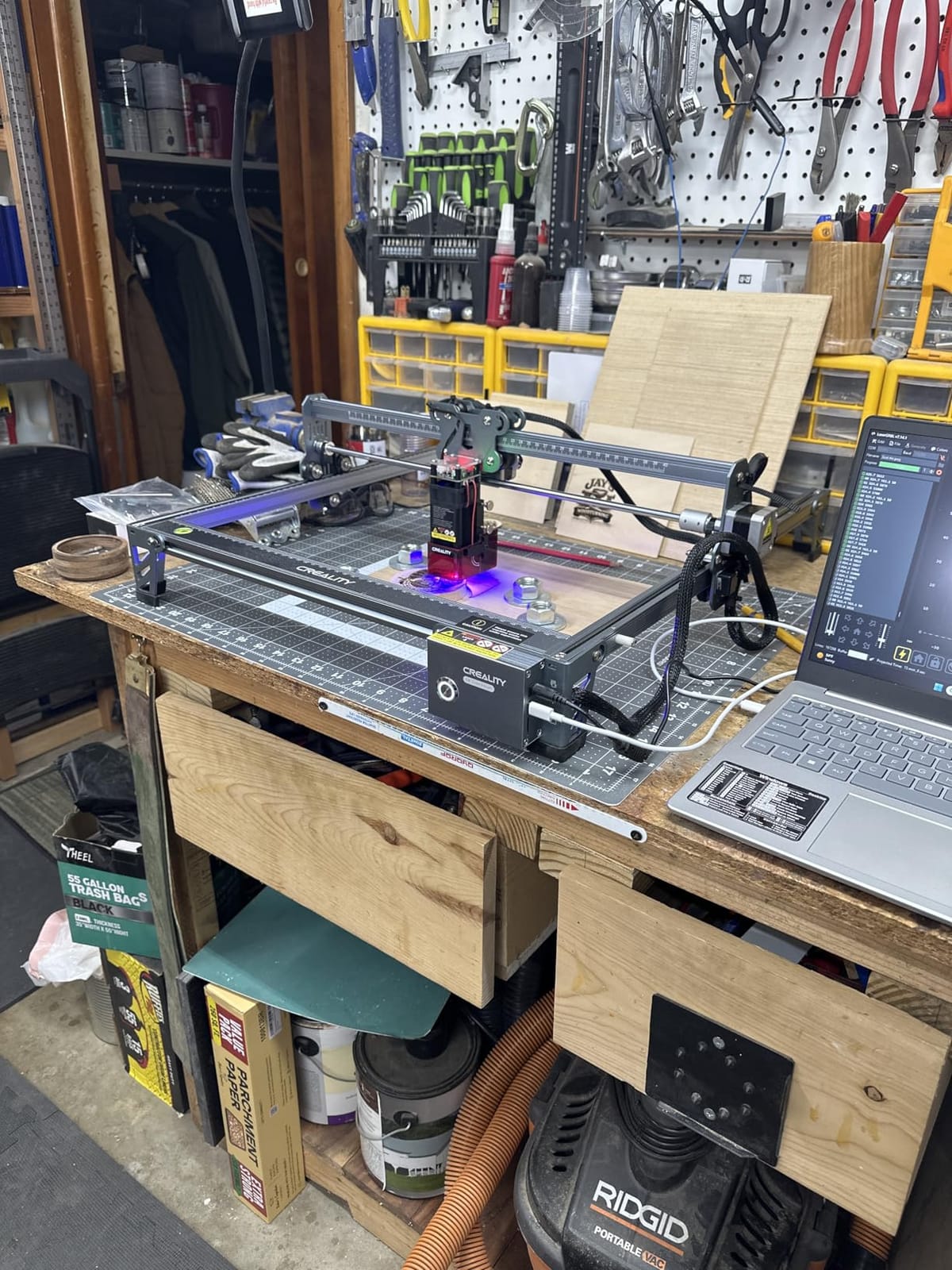 Creality Falcon 5W Laser Engraver Machine, 72w High Precision 0.06mm Laser Cutter and Engraving Machine for Wood Leather Acrylic Glass, 10000mm/min, Offline Usage, Working Area 400 * 415mm customer photo 1