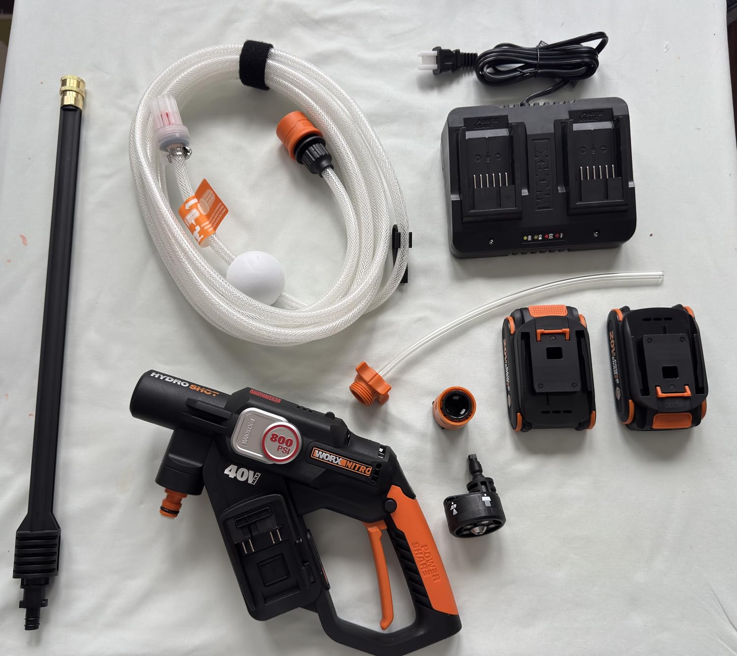 WORX Cordless Pressure Washer, 40V 800 PSI Power Washer, WG647 customer photo 2