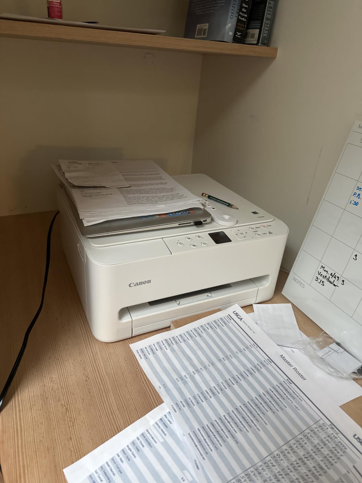 Canon PIXMA TS6520 Wireless Color Inkjet Printer, Duplex Printing, Copier/Scanner, 1.42