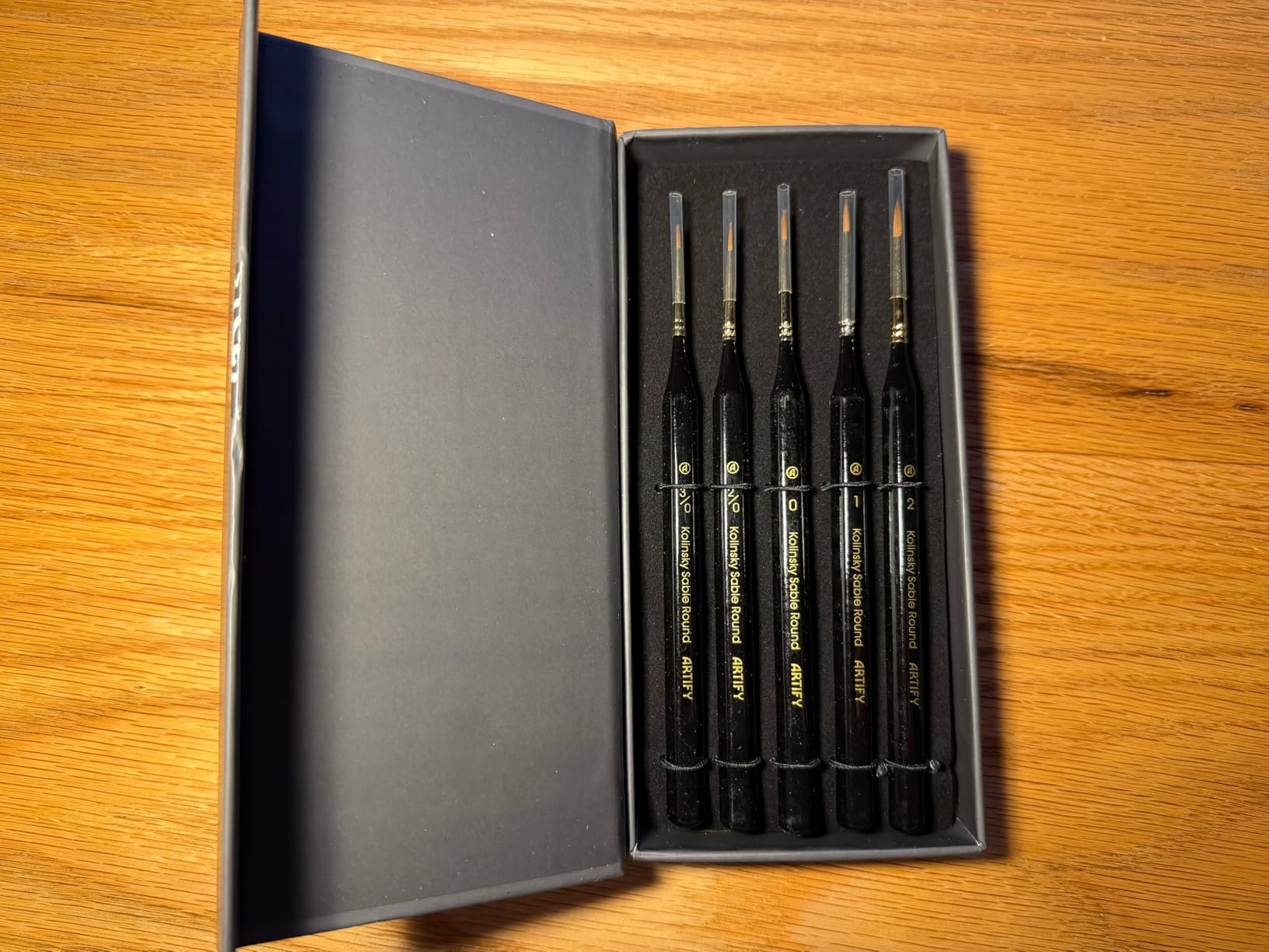 Artify Detail Paint Brushes, 100% Kolinsky Sable Micro Paint Brushes - Master Series, Ultra Fine Tips Paint Brush Set, High Precision for Models/Crafts, Detailing for Watercolor, Gouache & Ink customer photo 1