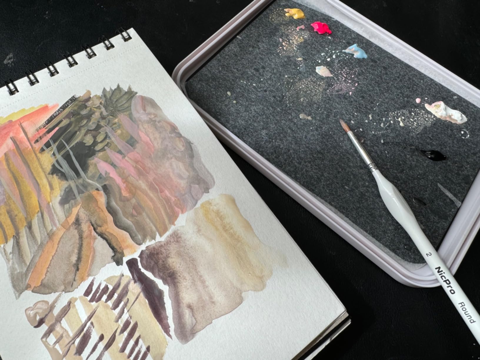 Nicpro Miniature Painting Kit with Wet Palette, Painting Handle & Brushes customer photo 2