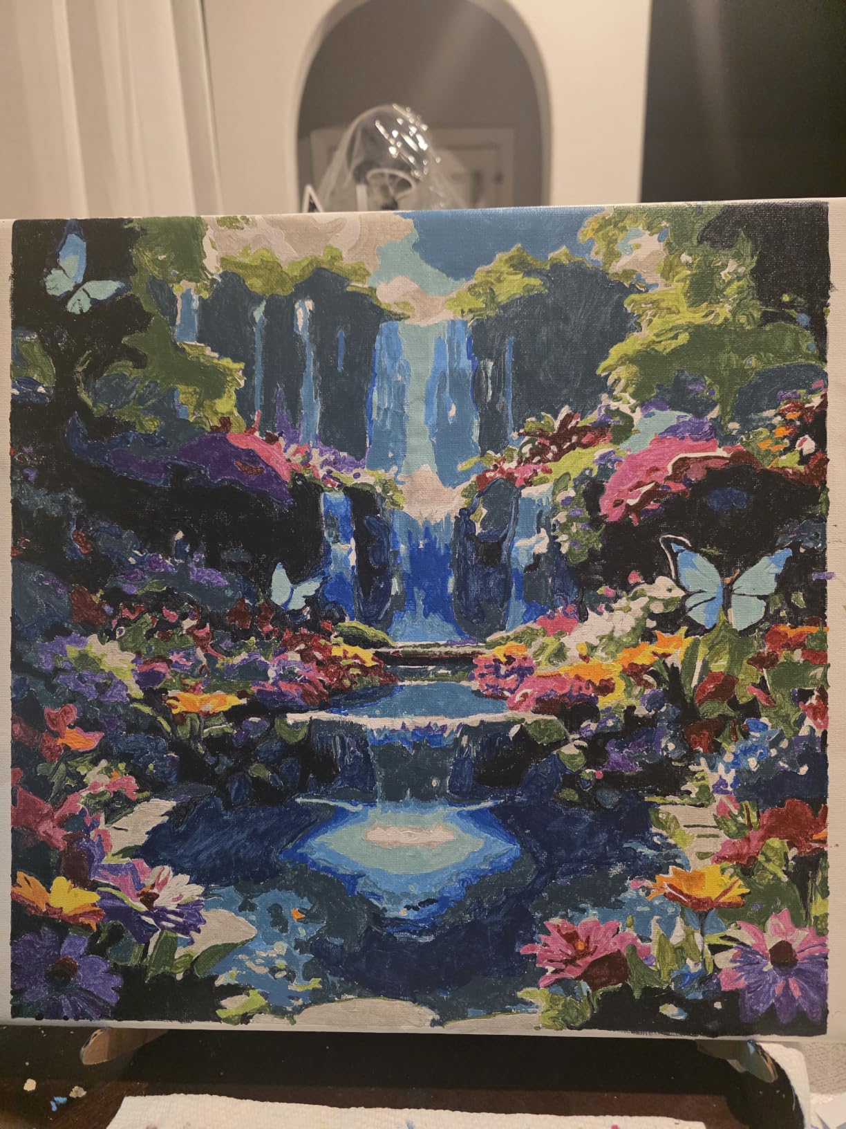 CHWGLFGG Wild Flowers Paint by Numbers Kit for Adults Beginner 16X20 inch customer photo 1