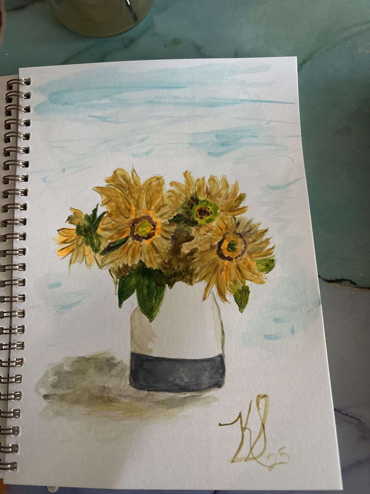 Flowers Watercolor Workbook by Emily Lex Studio, 12 Beginner Friendly Sketched Illustrations, Lay Flat Spiral Pages, 6.5 x 9 inch, 120lb Watercolor Paper customer photo 2