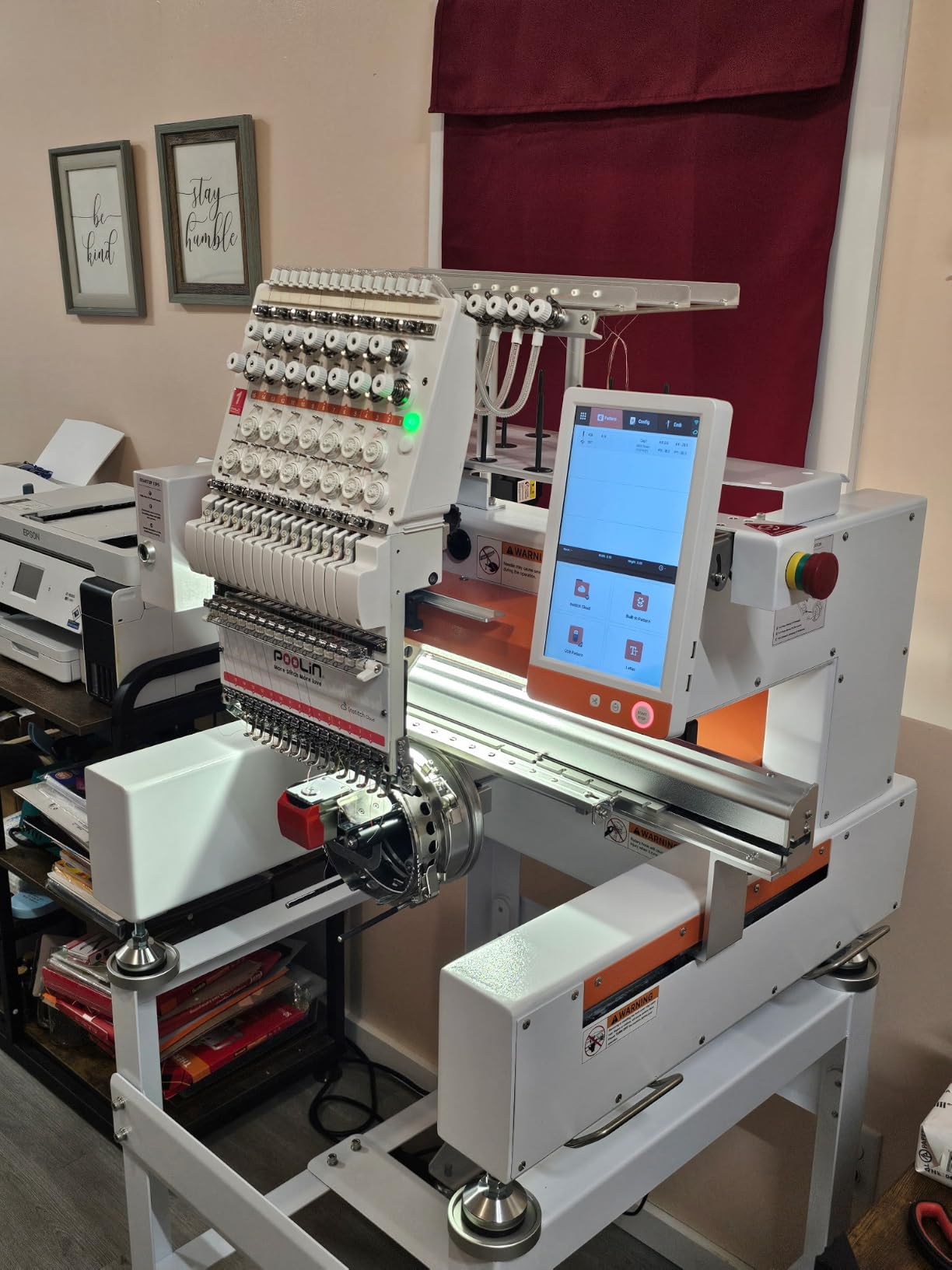 POOLIN EOV 15 Needle Commercial Embroidery Machine customer photo 1