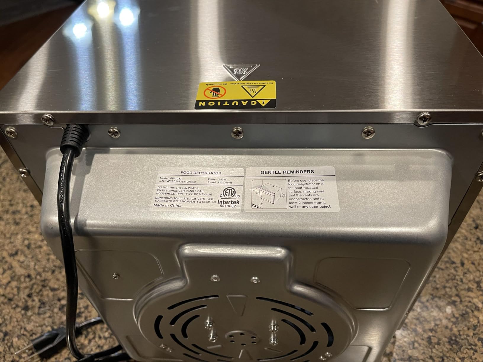 Food Dehydrator Machine, Powerful Food Dryer with 8 Stainless Steel Trays, Adjustable Temperature up to 167°F & 48-Hour Timer for Jerky, Fruits, Herbs - Includes Mesh Tray, Drip Tray & Recipe Guide customer photo 1