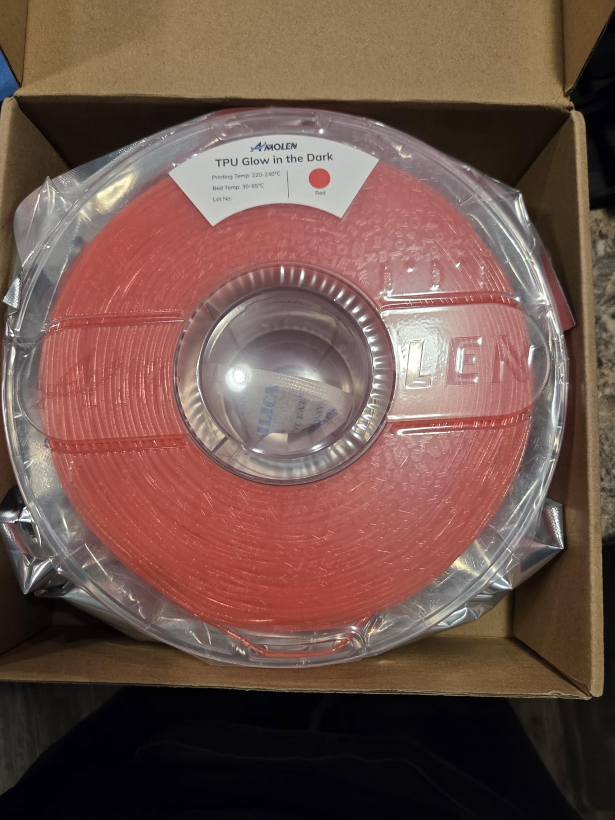 AMOLEN 85A TPU 3D Printer Filament 1.75mm Soft Flexible Filament, Tough & Durable, Easy to Print for Shoes, Insoles, Protective Gear, Grips, Cushions & Flexible Parts, Black 1kg customer photo 2