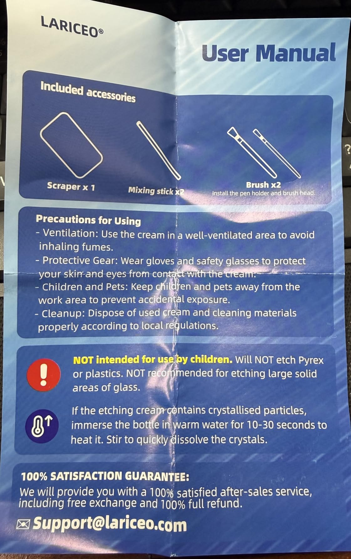 LARICEO 10 oz Glass Etching Kit, High-Adhesion Stencils for Crisp Results customer photo 2