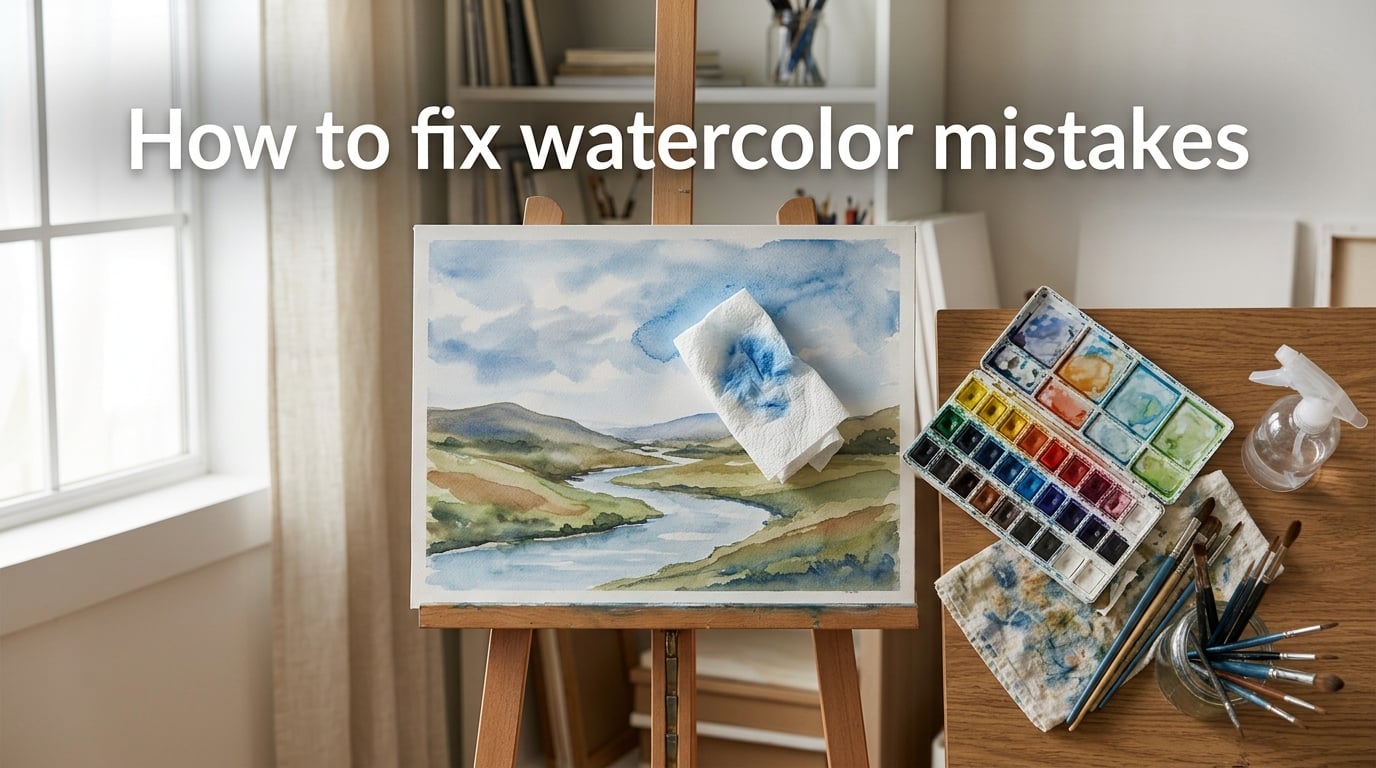 How to fix watercolor mistakes
