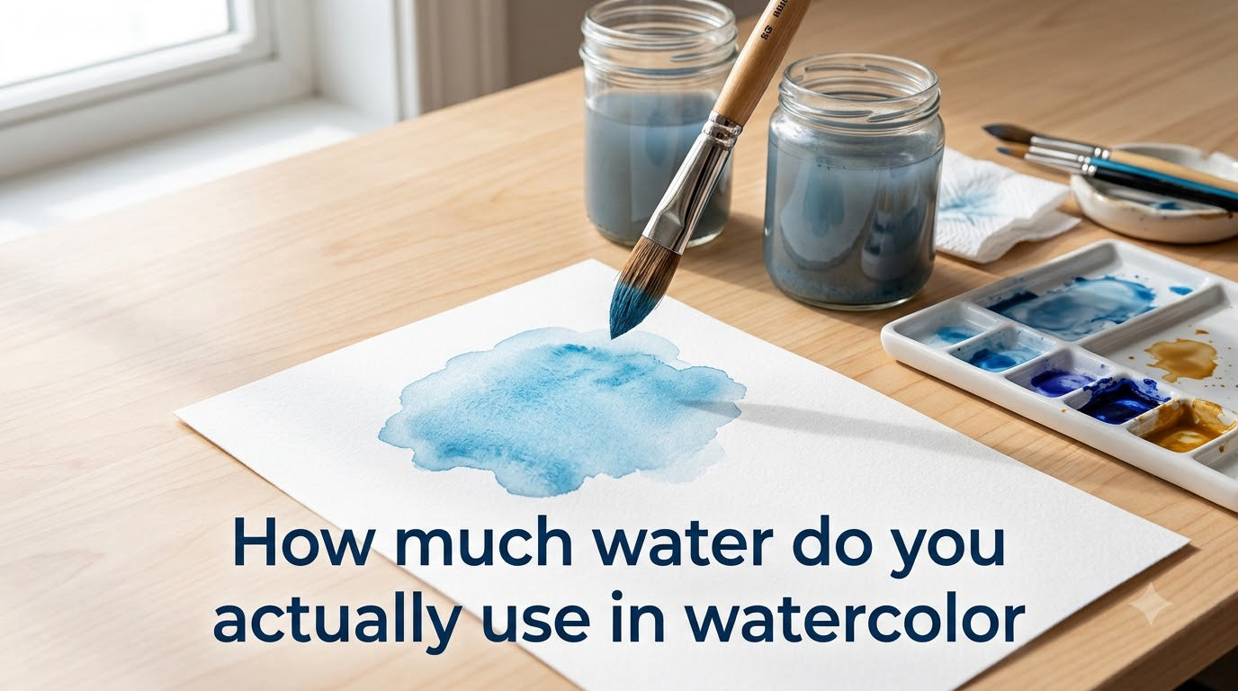 How much water do you actually use in watercolor