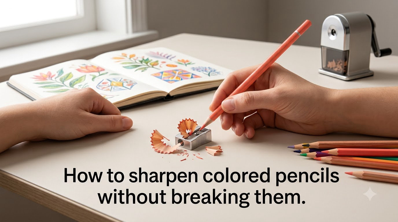 How to sharpen colored pencils without breaking them