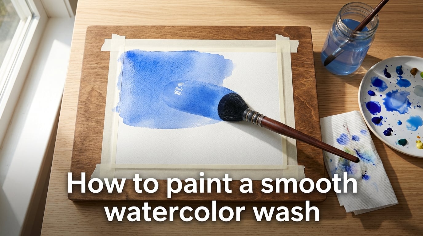 How to paint a smooth watercolor wash
