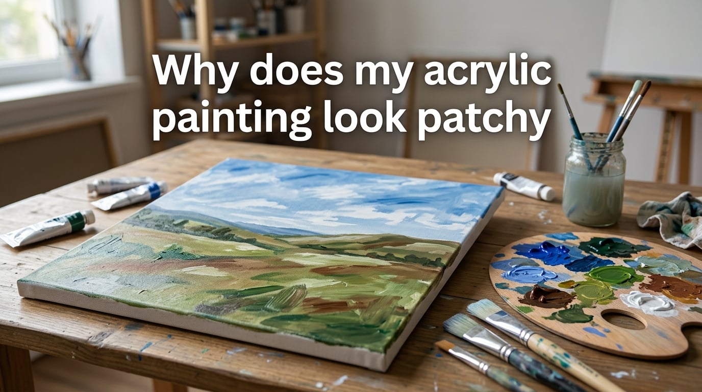 Why does my acrylic painting look patchy