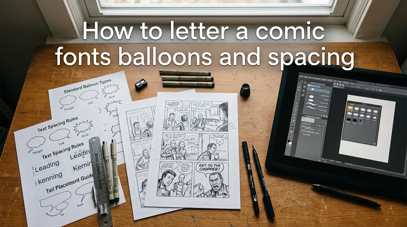 How to letter a comic fonts balloons and spacing