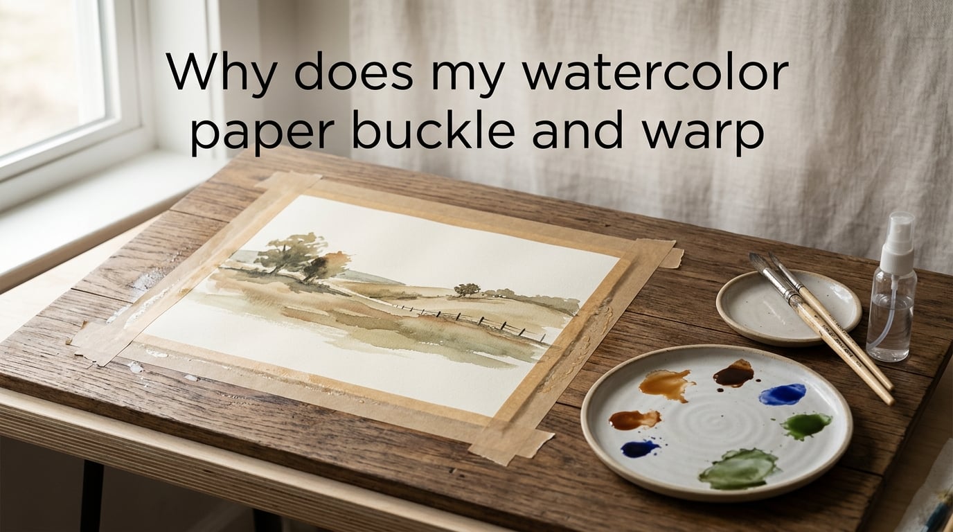 Why does my watercolor paper buckle and warp