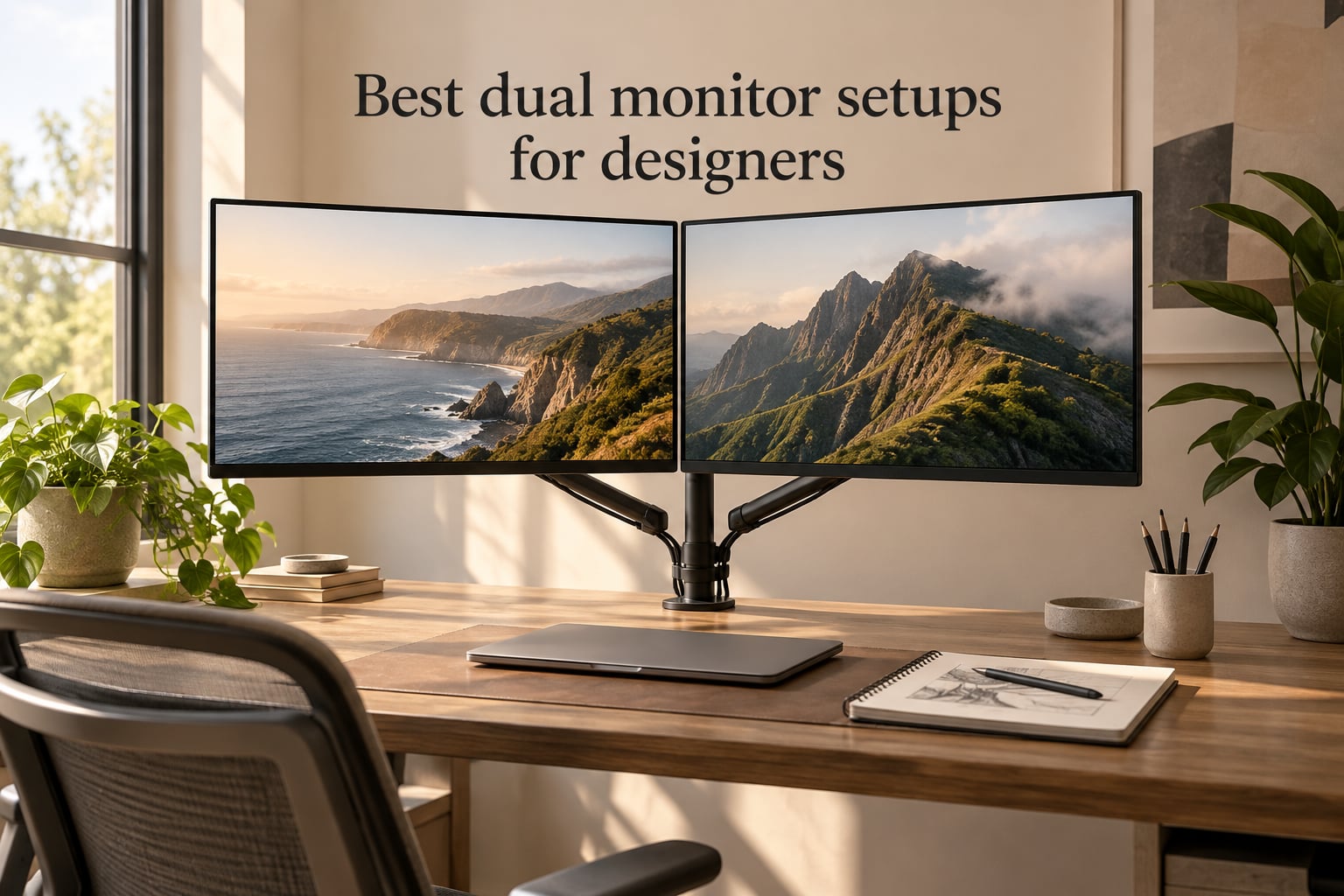 Best dual monitor setups for designers