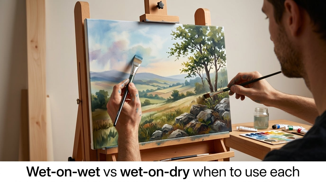 Wet-on-wet vs wet-on-dry when to use each