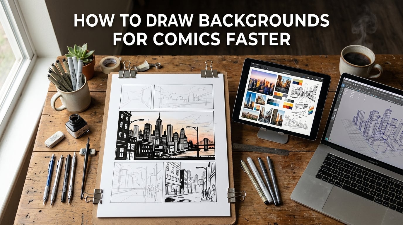 How to draw backgrounds for comics faster