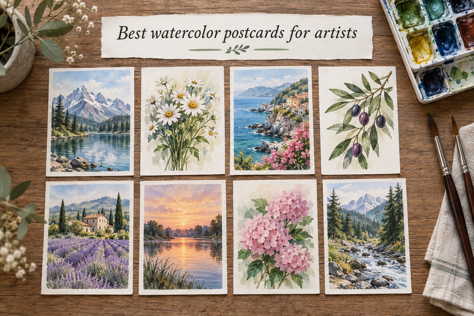 Best watercolor postcards for artists