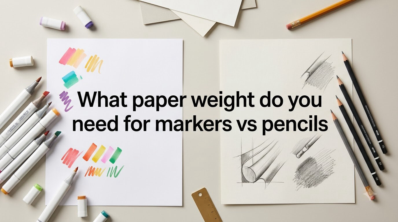 What paper weight do you need for markers vs pencils