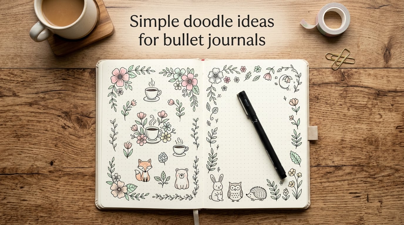 Simple doodle ideas for bullet journals