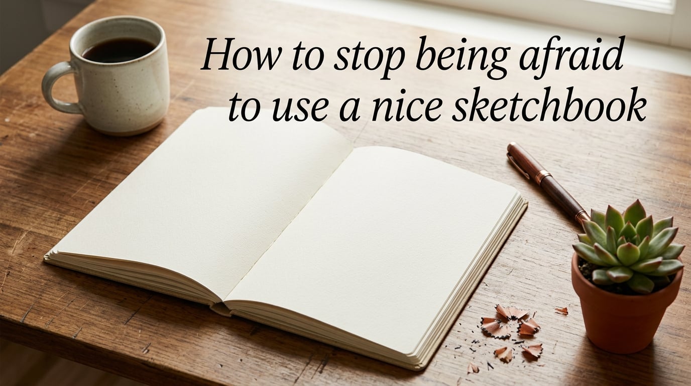 How to stop being afraid to use a nice sketchbook