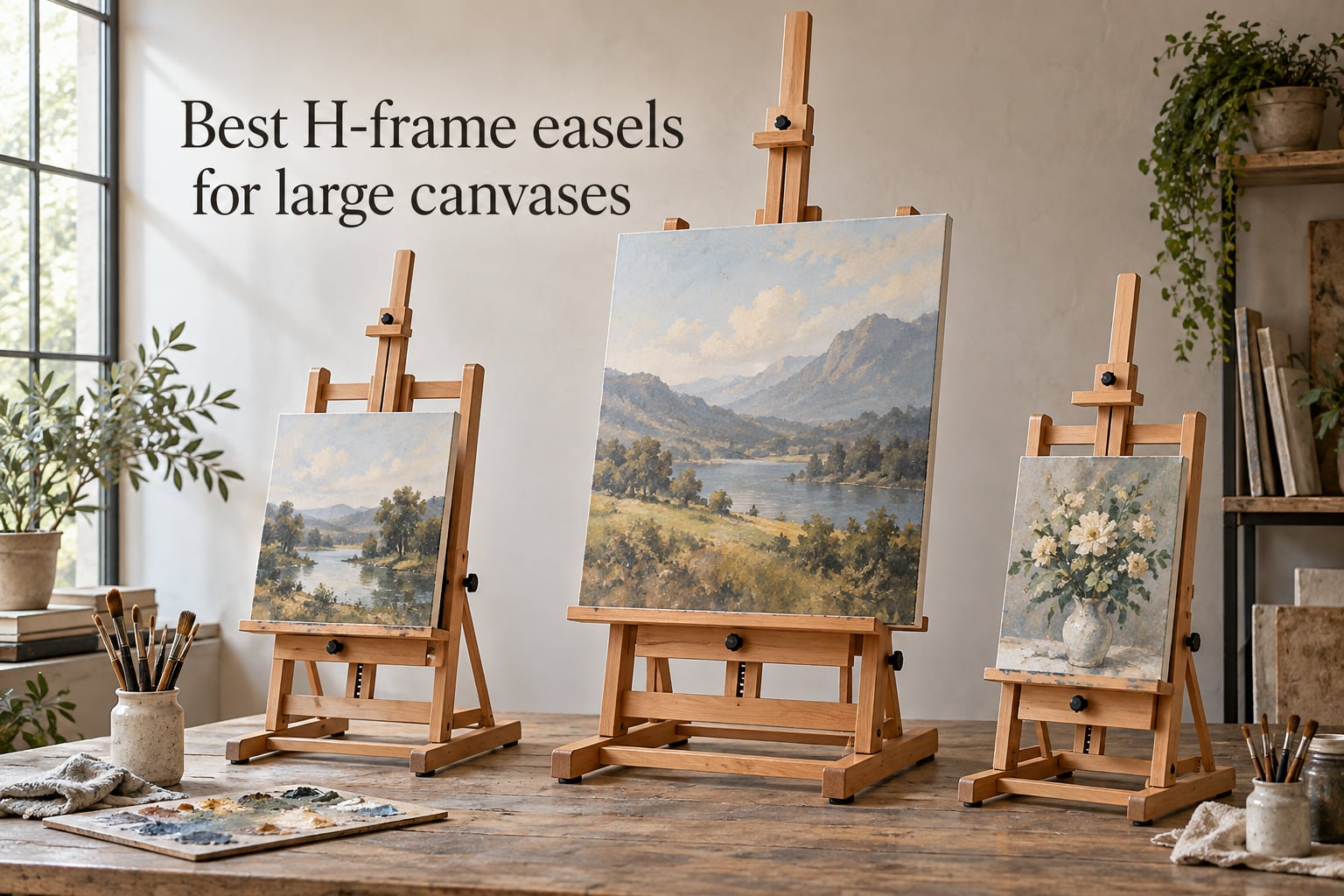 Best H-frame easels for large canvases