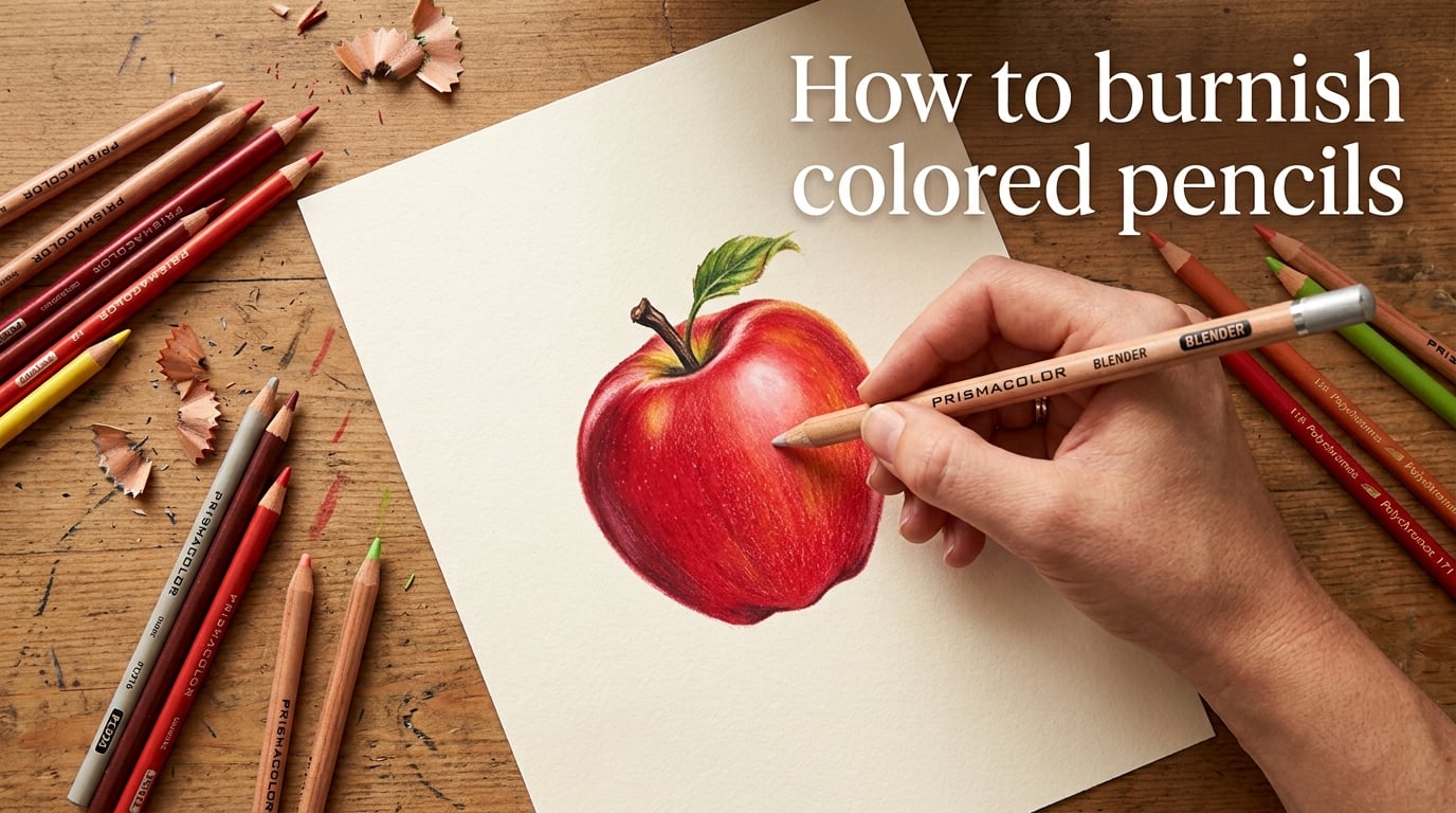 How to burnish colored pencils