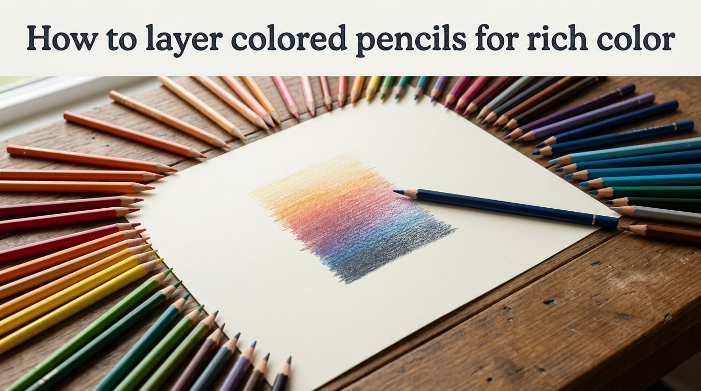How to layer colored pencils for rich color