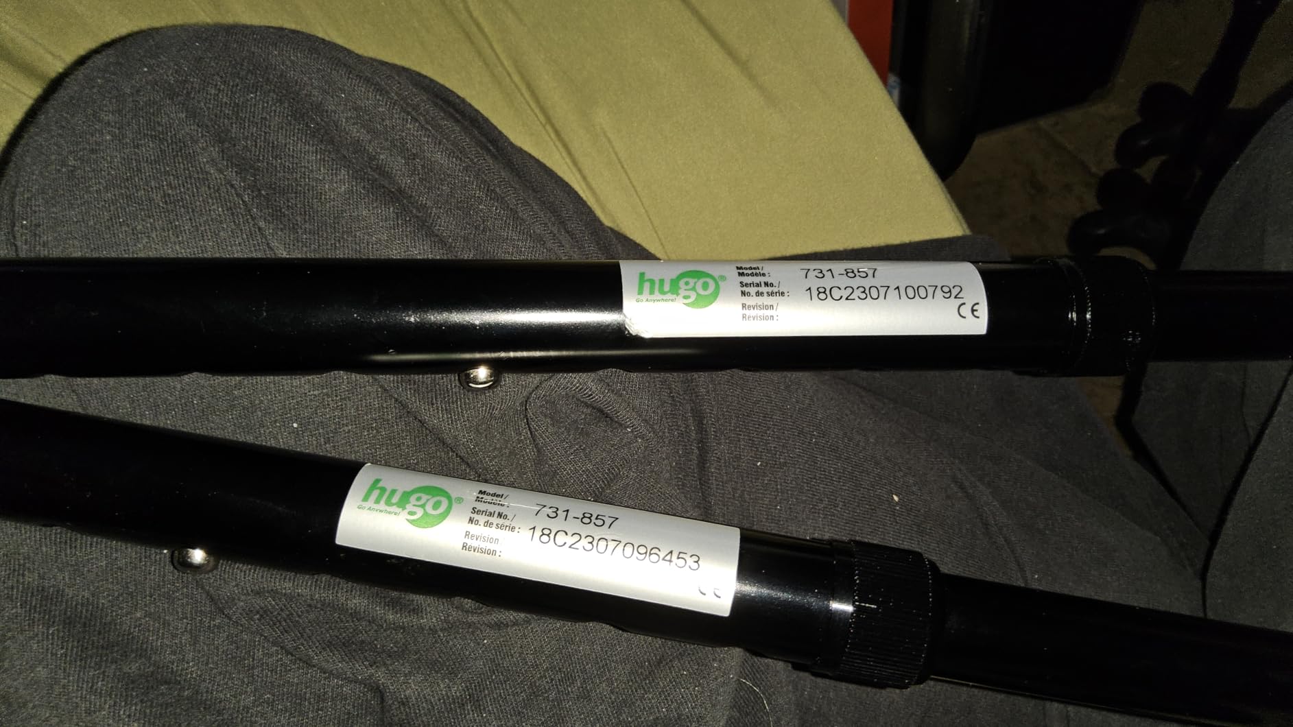 Hugo Mobility Adjustable Offset Quadpod Cane with Stable Tip, Smoke customer photo 1