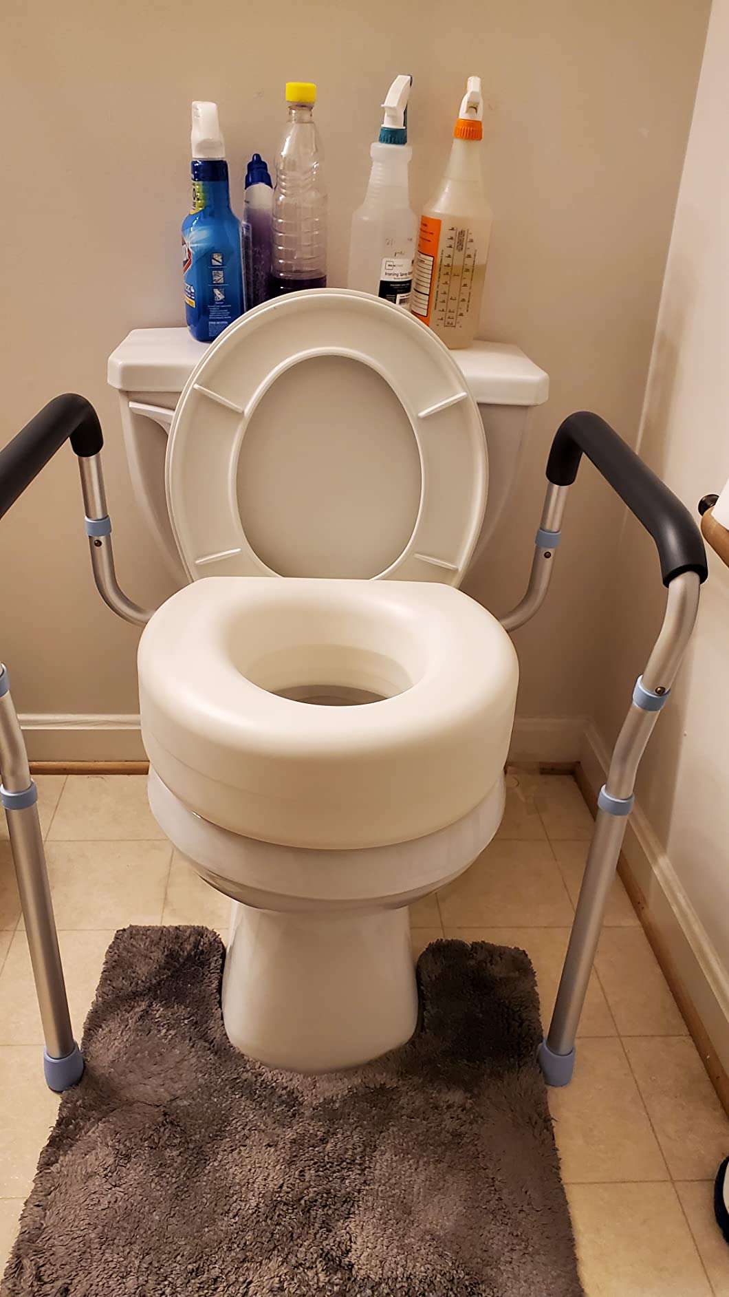 AquaSense 4-Inch Portable Toilet Seat Riser, Elevated Seat for Seniors customer photo 1
