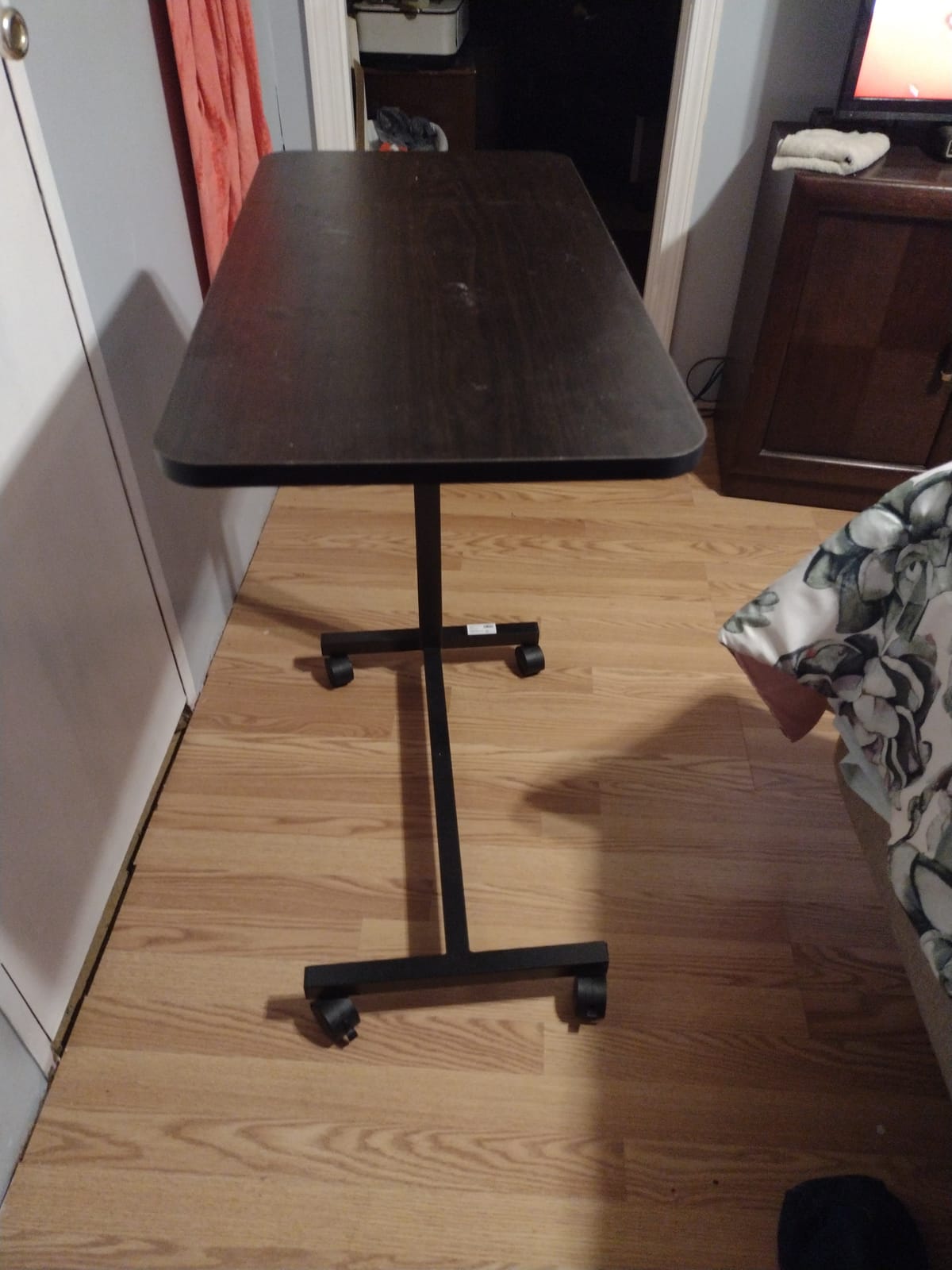 Roscoe Medical Hospital Bed Table, Rolling Overbed Table, Laptop Tables for Recliner, Bed, Bedside and Sofa - Computer Tables, Hospital Tray, Adjustable with Wheels and Secure Height Adjustment customer photo 2