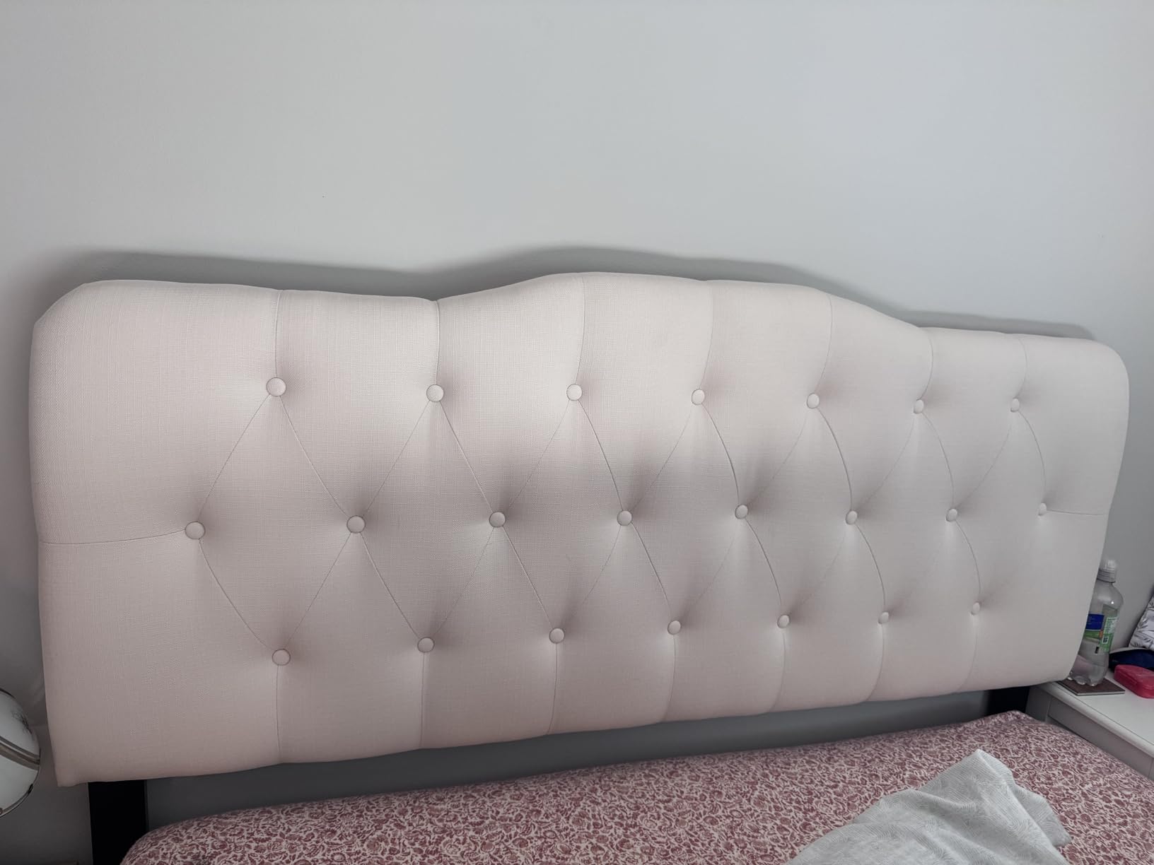 Modway Annabel Tufted Button Linen Fabric Upholstered Queen Headboard in Ivory customer photo 2