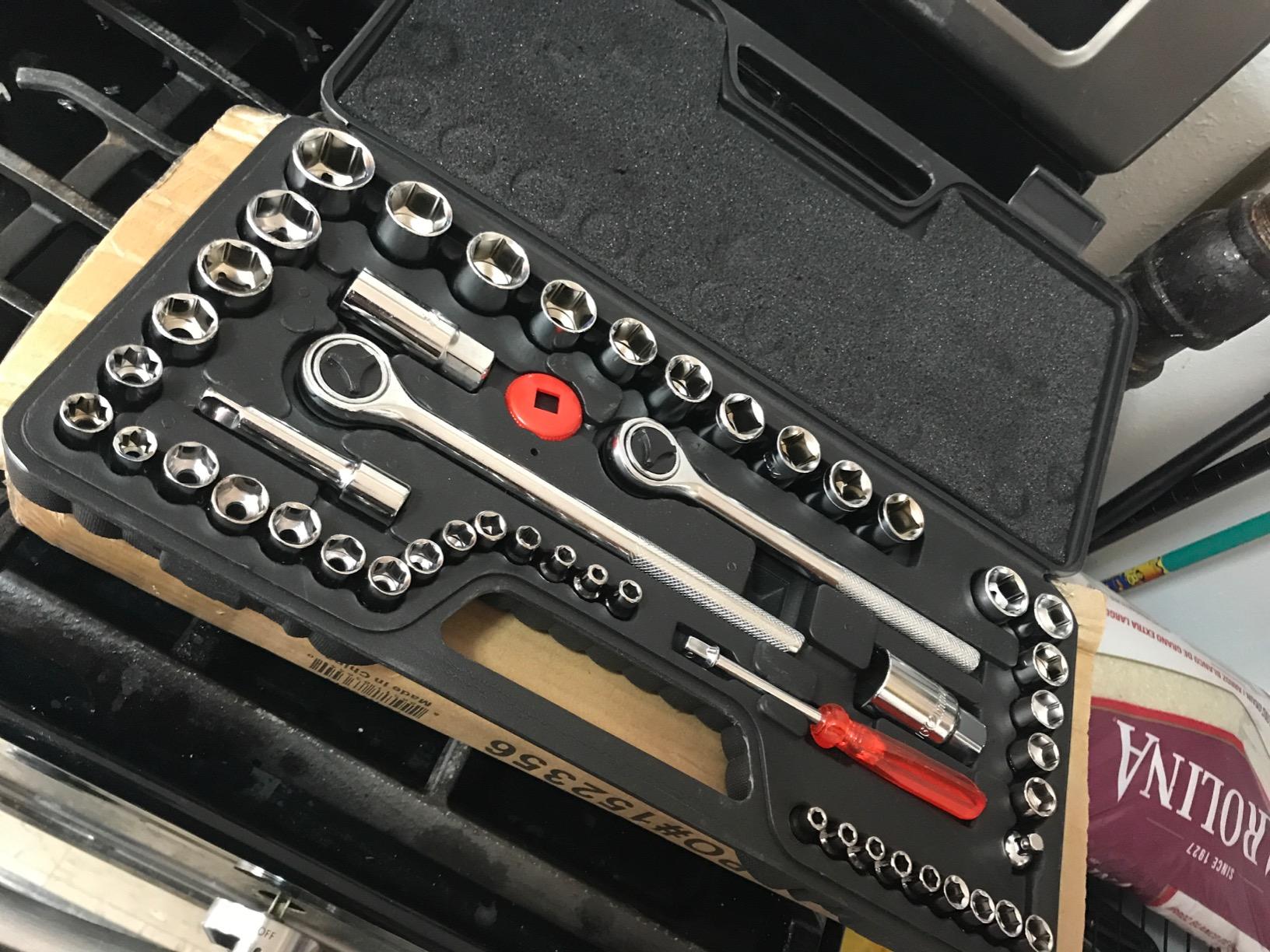 Stalwart Drive Socket Set Tool Kit with 1/4, 3/8 and 1/2 Sockets, 52-Piece customer photo 1
