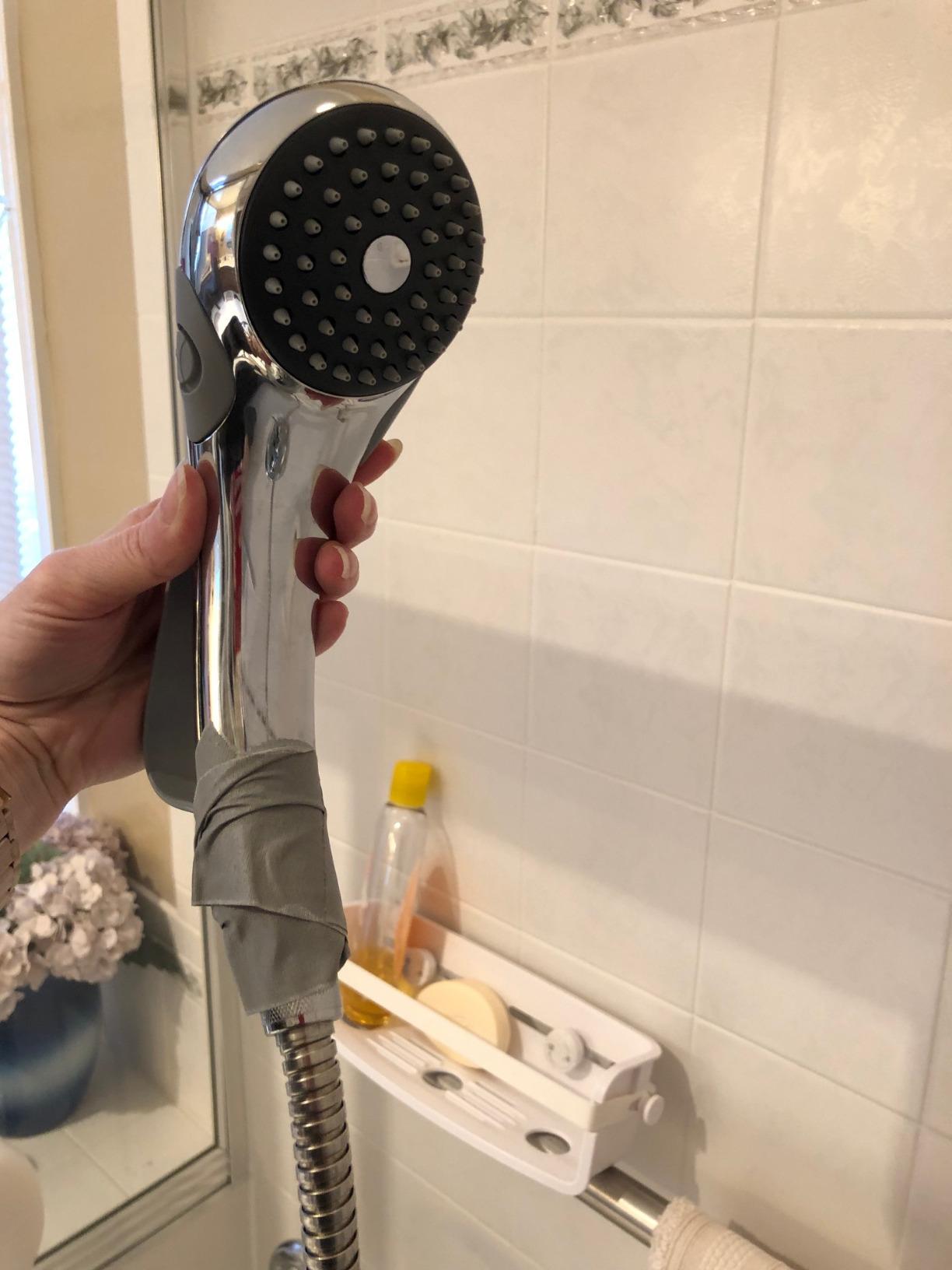 Elderly Handheld Shower Head Designed For Disabled Pregnant Woman Gravidas With 79-Inch Hose Suciton Cup Holder Bracket Home Care Control Button Convenient Push Button Chrome customer photo 2