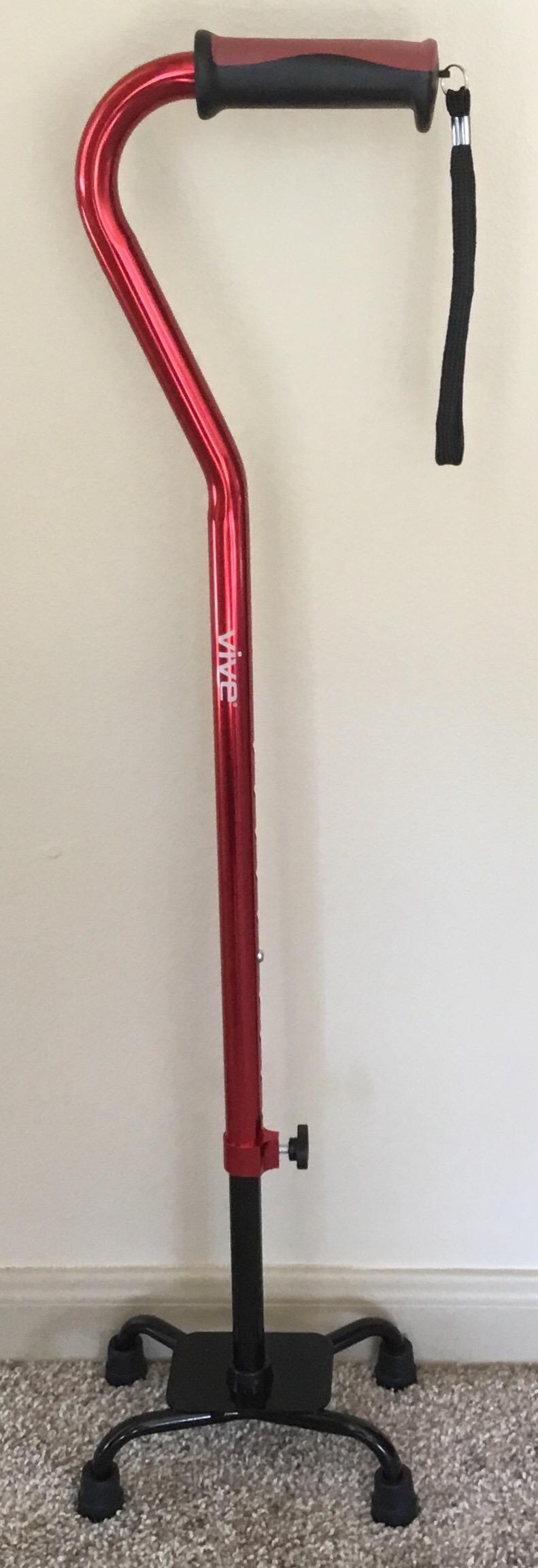 Vive Quad Cane - 4 Prong Walking Cane for Men & Women - Self Standing customer photo 2