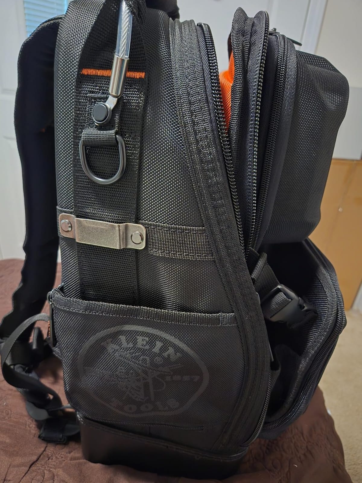 Klein Tools 55485 Tool Bag Backpack, 48 Pockets, Black/Orange/Gray customer photo 1