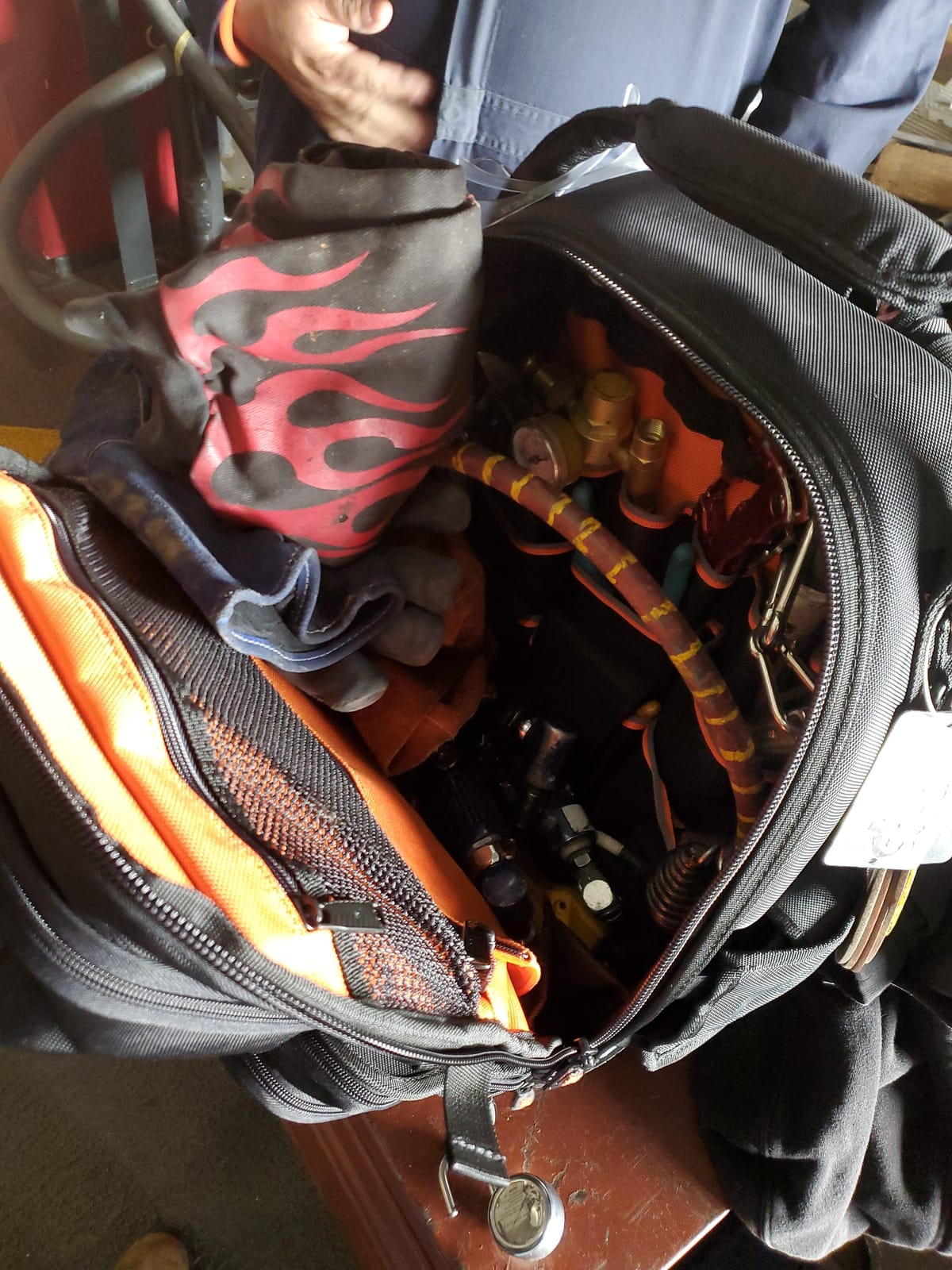 Klein Tools 55485 Tool Bag Backpack, 48 Pockets, Black/Orange/Gray customer photo 2