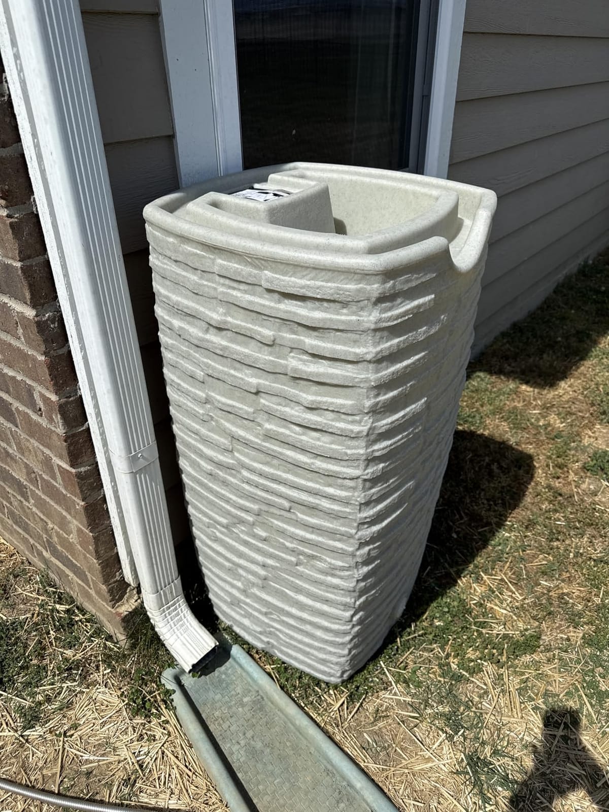 Good Ideas Impressions Riverwalk Rain Water Collection Barrel, 50 Gallon customer photo 2
