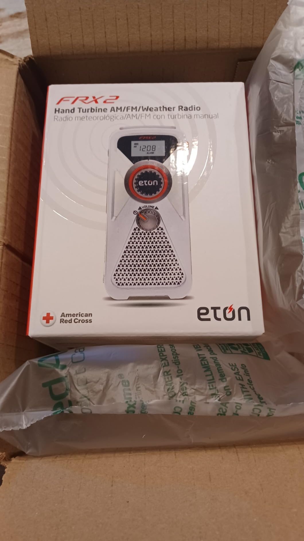 Eton American Red Cross FRX2 Hand Turbine AM/FM/NOAA Weather Radio with USB Smartphone Charger and LED Flashlight customer photo 2