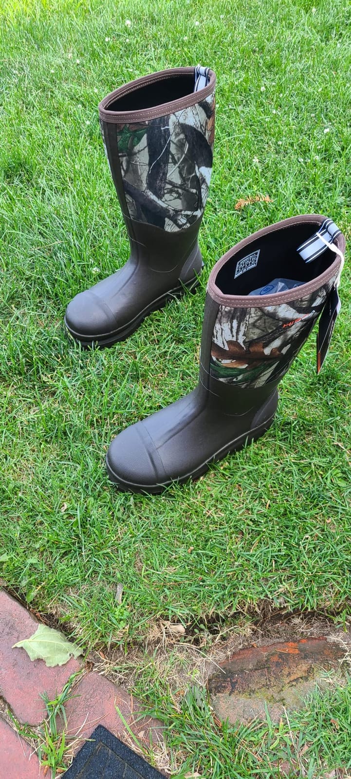 HISEA Men's Waterproof Rubber Rain Boots Insulated Hunting Boots customer photo 2