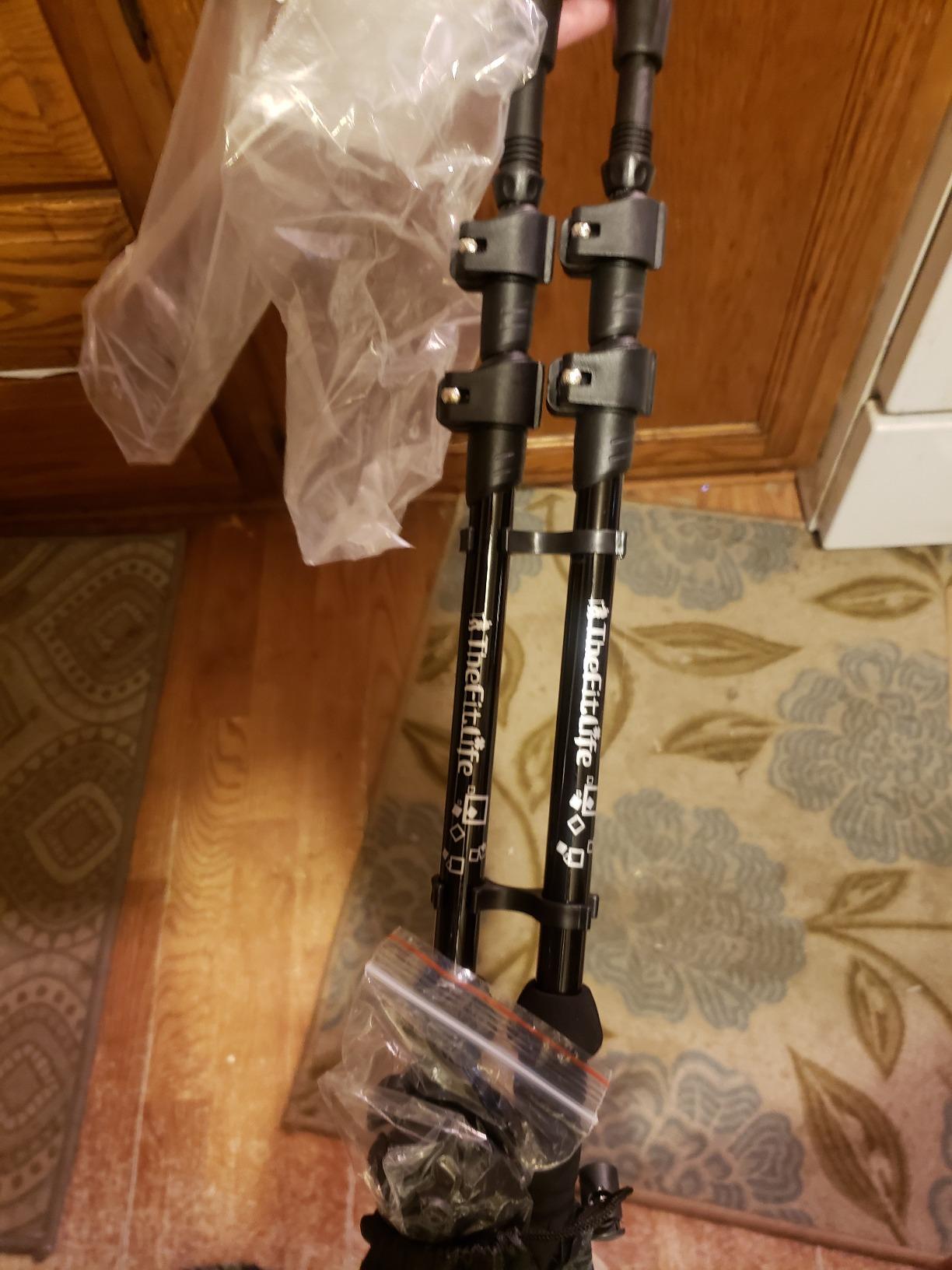 TheFitLife Carbon Fiber Trekking Poles Ultralight Walking Sticks for Hiking customer photo 2