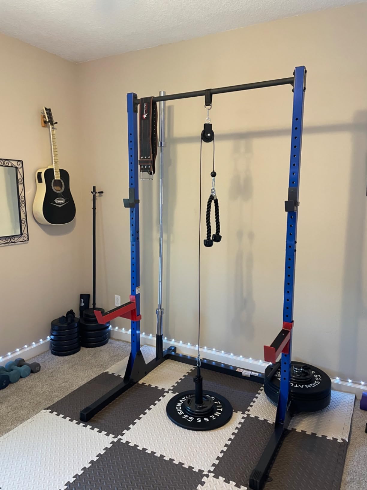 Mikolo Fitness LAT and Lift Pulley System, Dual Cable Machine(70'' and 90'') with Upgraded Loading Pin for Triceps Pull Down, Biceps Curl, Back, Forearm, Shoulder-Home Gym Equipment(Patent) customer photo 2