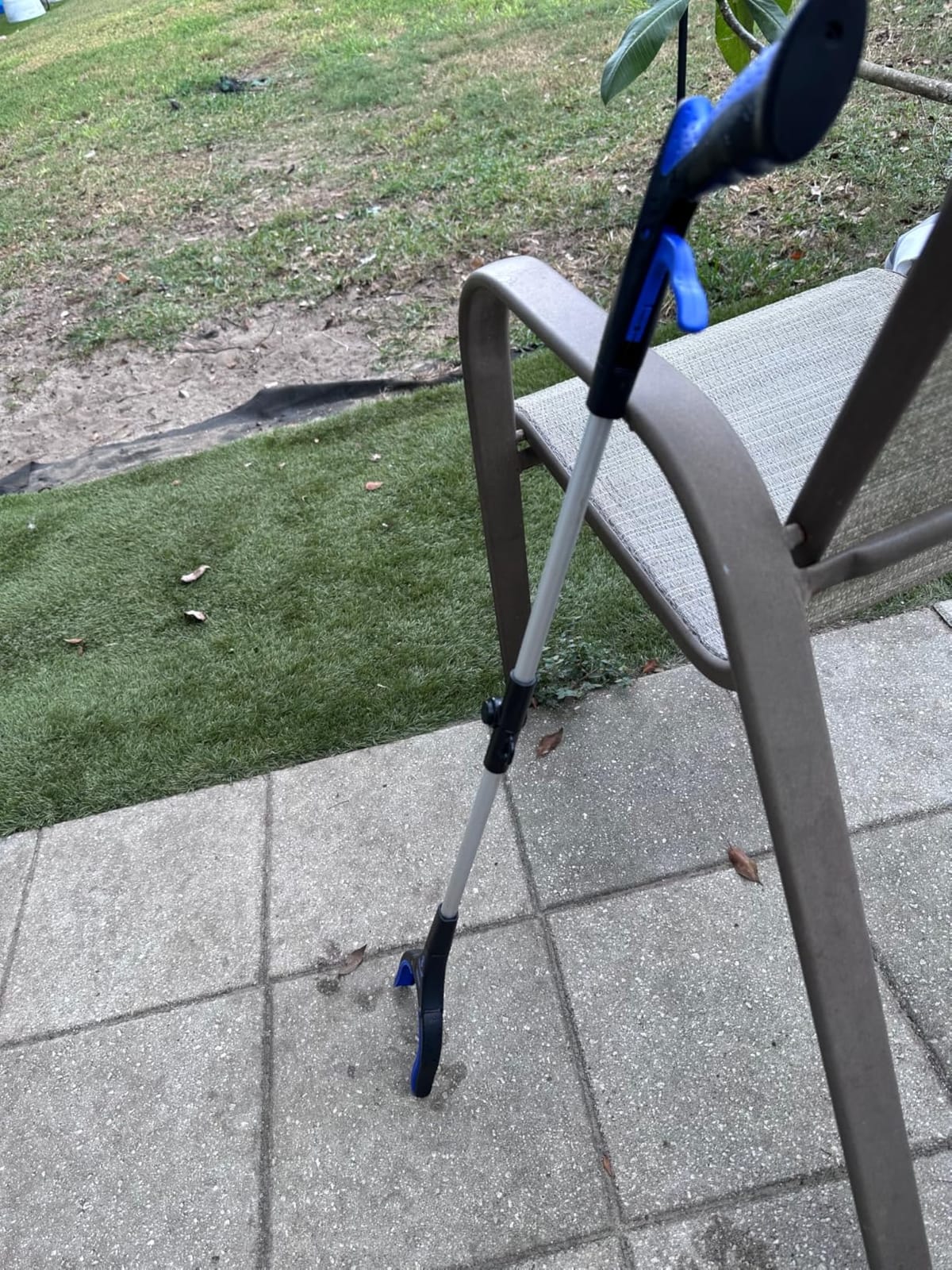 RMS 34 Inch Extra Long Reacher Grabber - Foldable with Rotating Jaw (Blue) customer photo 1